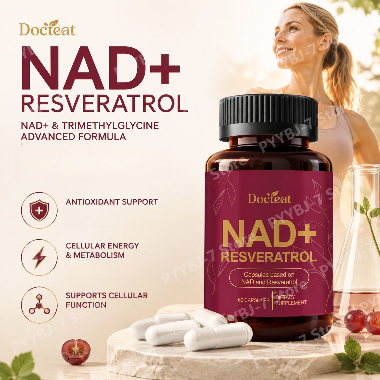 Wellness Quercetin - Integratore NAD+ Resveratrolo 60 Capsule con