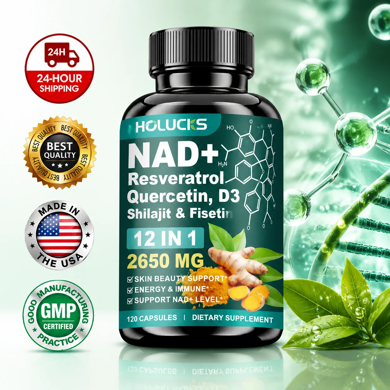 Wellness Quercetin - Integratore NAD+ ad alta potenza, con