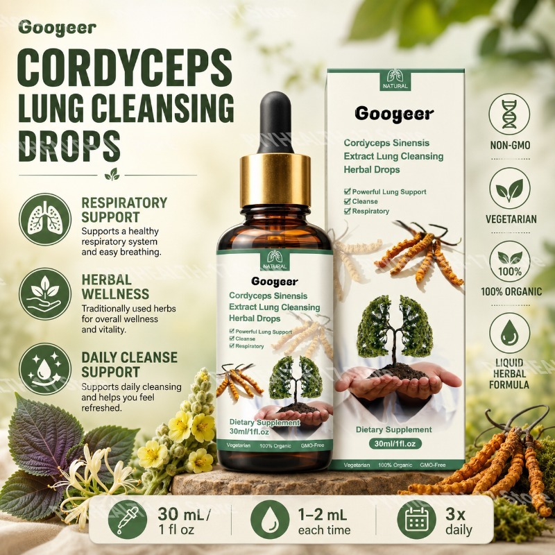 Herbal Wellness Liquid - Googeer Cordyceps Drops Integratore Liquido Erboristico