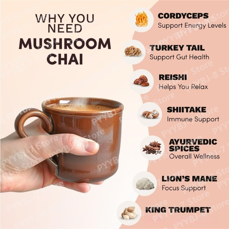 Tè alle Erbe Chai ai Funghi, M - Ayurvedic & Herbal Wellness Kits recensione e prezzo