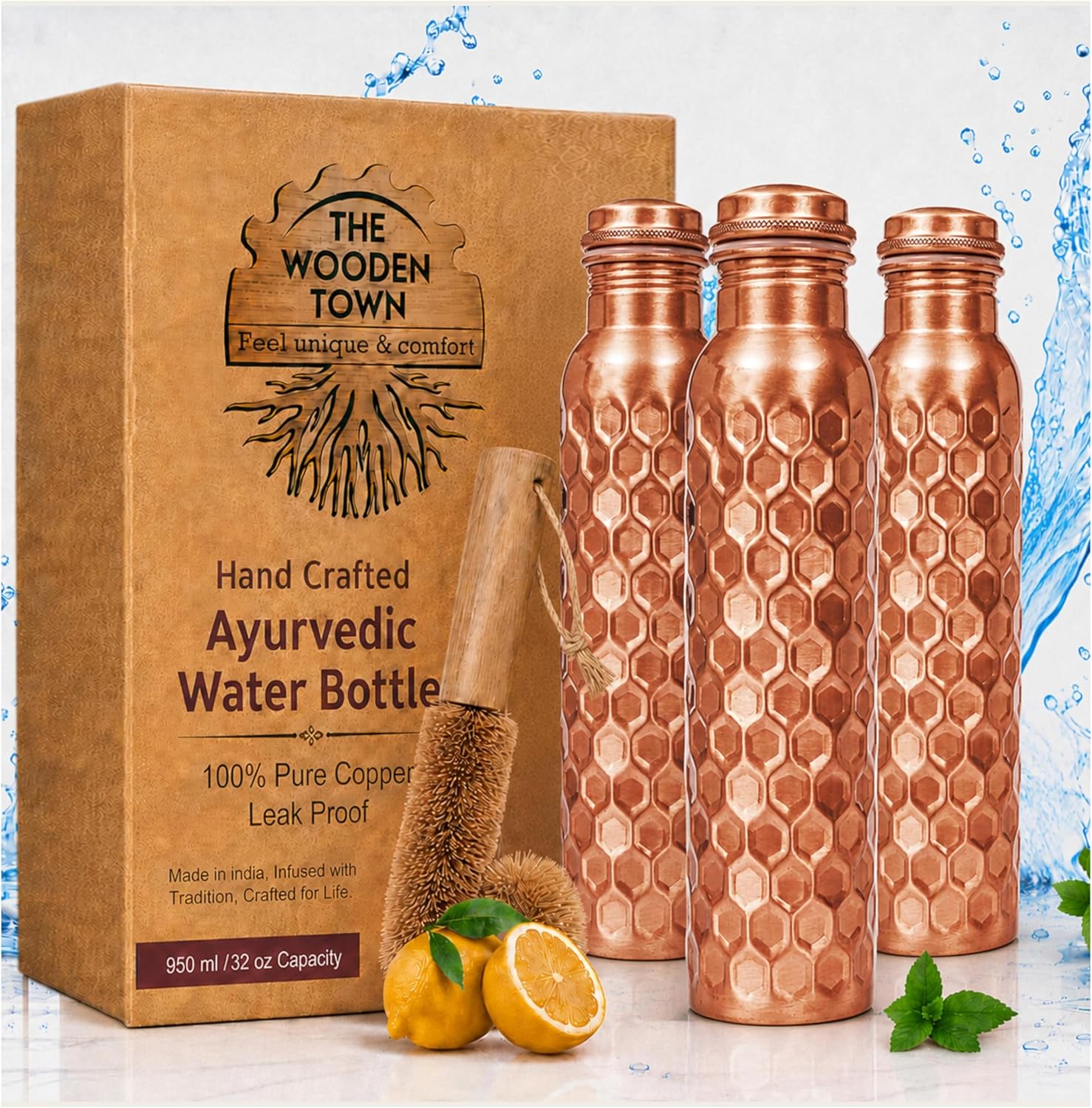 Set di 3 Bottiglie d'Acqua in  - Ayurvedic & Herbal Wellness Kits recensione e prezzo