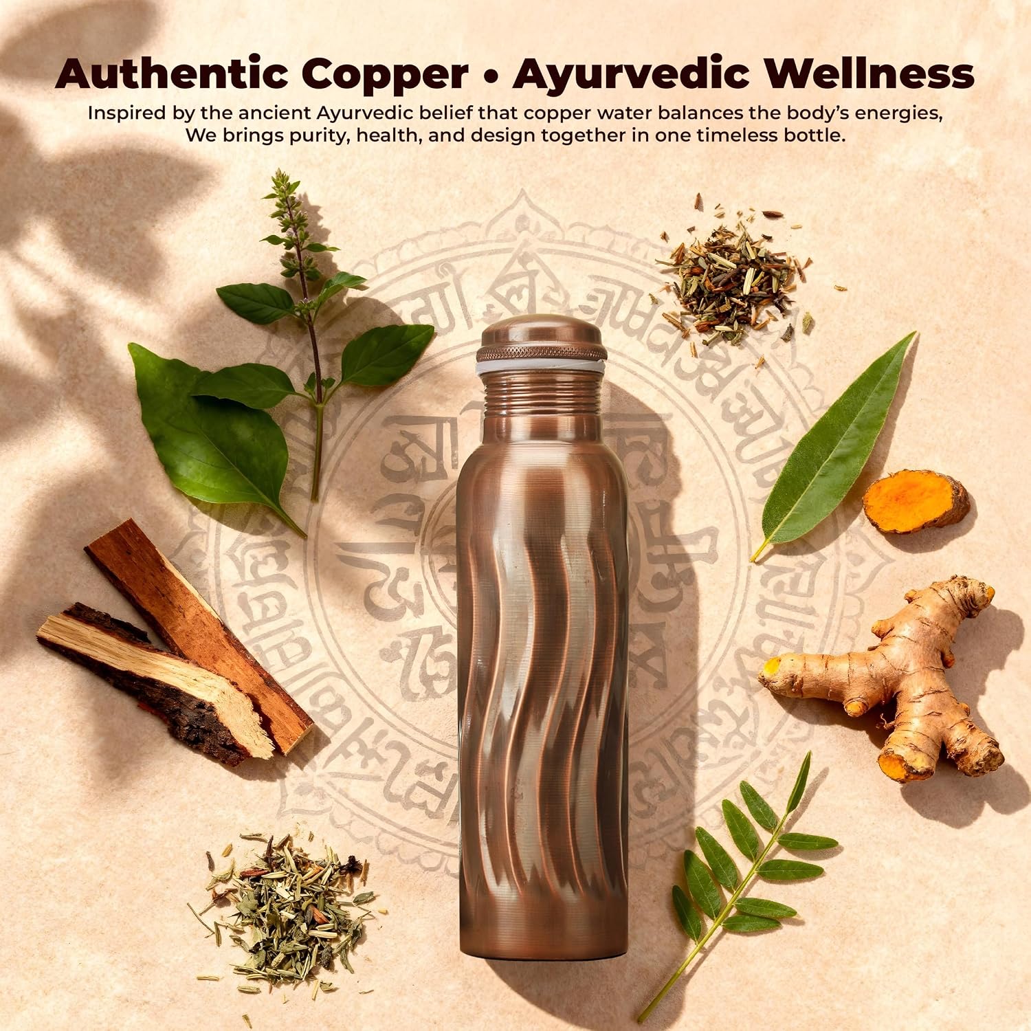 Bottiglie d'Acqua in Rame Anti - Ayurvedic & Herbal Wellness Kits recensione e prezzo
